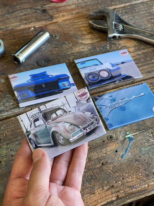Rust & Glory™ Custom 2×3” Car Photo Magnets – Set of 4 (Garage-Ready & Handmade)