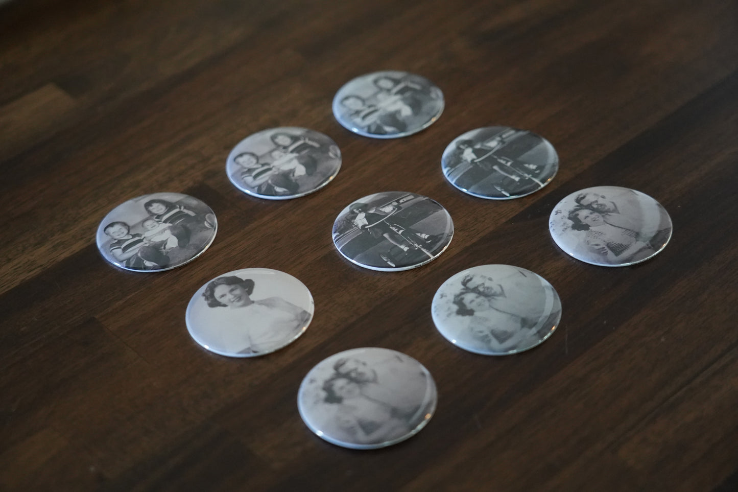 📸 Custom 2” Circle Photo Magnets – Set of 9