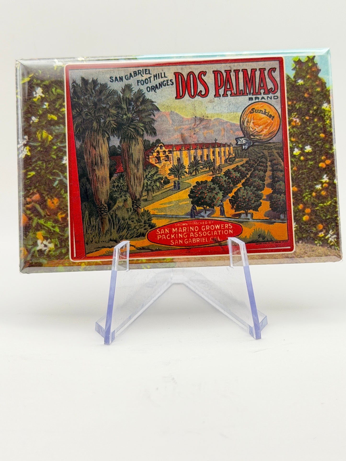 Vintage Citrus Label Magnets — Foothill Cities Collection (3x2” Glossy Rectangle)