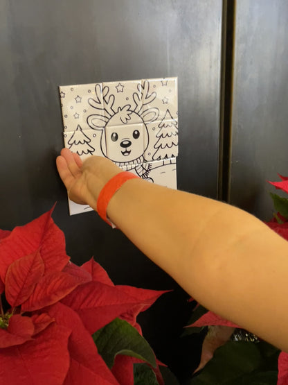 Dry Erase Christmas Puzzle Magnets – 9-Piece Colorable Holiday Puzzle