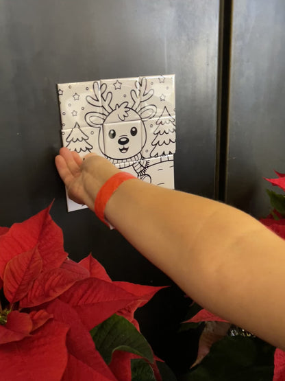 Dry Erase Christmas Puzzle Magnets – 9-Piece Colorable Holiday Puzzle